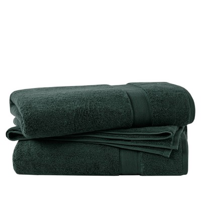 Olliix Ultra-Soft 100% Cotton Absorbent Towel Set Dark Green