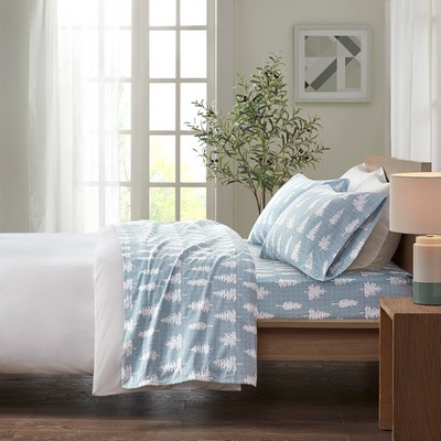 Olliix Cozy Flannel Blue Forest