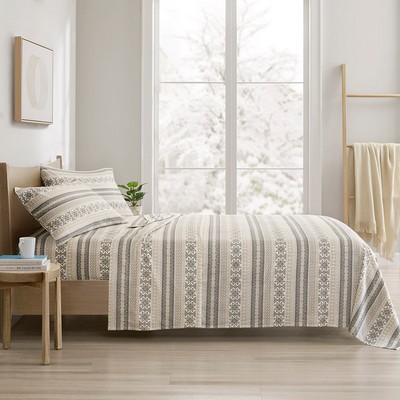 Olliix Cozy Cotton Flannel Gray/Taupe Nordic