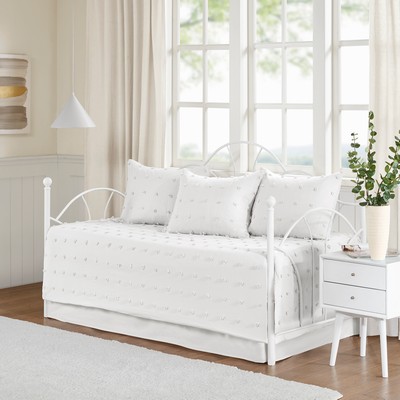 Olliix Brooklyn Cotton Jacquard Daybed Set Ivory