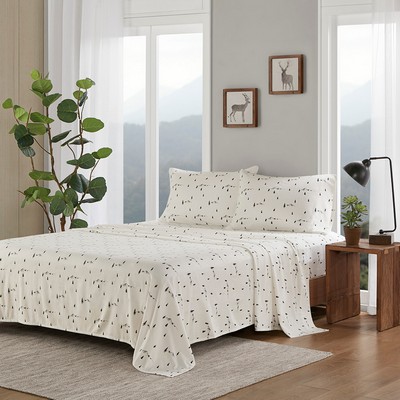 Olliix Cotton Flannel Black Pine Trees