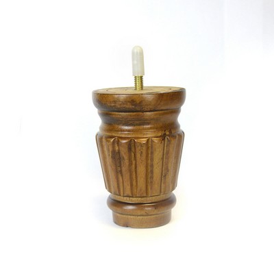 Abbeyshea Fabrics Contoured Leg Walnut