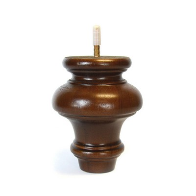 Abbeyshea Fabrics Contoured Leg Walnut