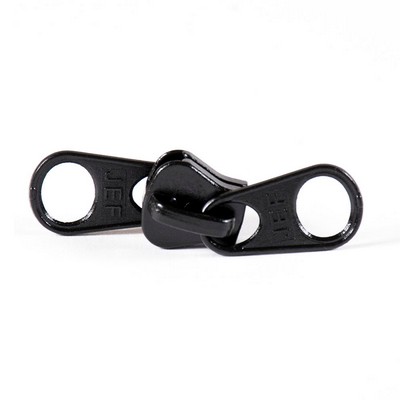 Abbeyshea Fabrics Jefzip #10 Delrin Sliders 2-Tab Black - 10172