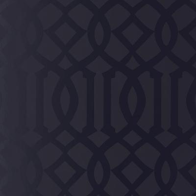 Schumacher Wallpaper IMPERIAL TRELLIS ONYX GLOSS
