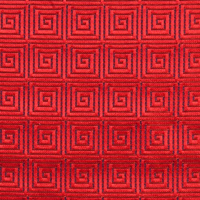 ENDLESSTIME COCA COLA RED ON DEEP SKY Scalamandre ENDLESSTIME COCA COLA RED ON DEEP SKY