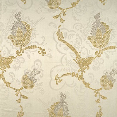 Scalamandre VIVALDI SILVER & GOLD ON IVORY