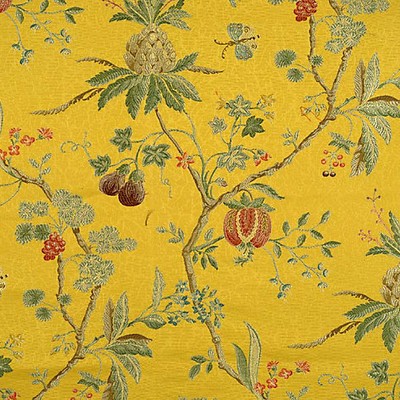 Scalamandre LA PEROUSE WHITE ON ANTIQUE GOLD