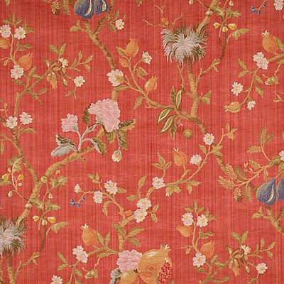 Scalamandre MELOGRANO MULTI ON CINNABAR