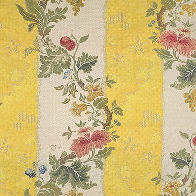 Scalamandre VILLA LANTE STRIPE MULTI ON YELLOW & BISQUE