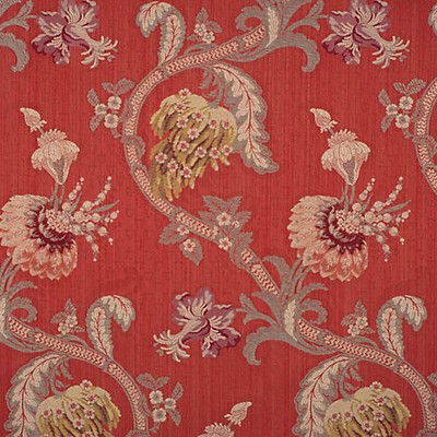 Scalamandre ROCAILLE MULTI ON RED