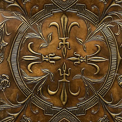 Old World Weavers CUIR RIVOLI NATURAL & GOLD