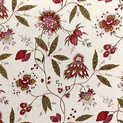 Scalamandre FRAISES SAUVAGES MULTI ON CREAM