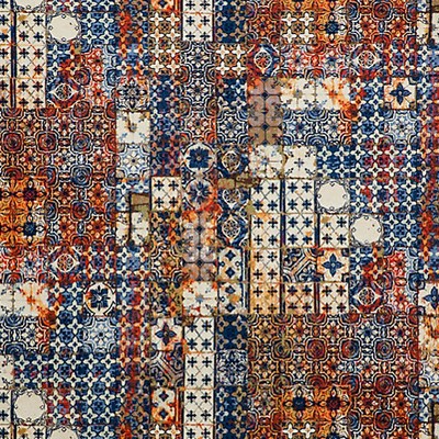 Scalamandre AZULEJOS TAPESTRY MANDARINE