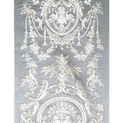 Scalamandre CHENIER SEAT & BACK BEIGE/BLUE