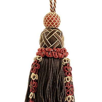 Scalamandre Trim SIECLE KEY TASSEL EBONY BORDEAUX