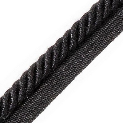 Scalamandre Trim FRANGE TORSE CABLE WITH TAPE B NOIR