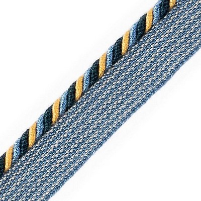 Scalamandre Trim CORD WITH TAPE BEIGE ET BLEU