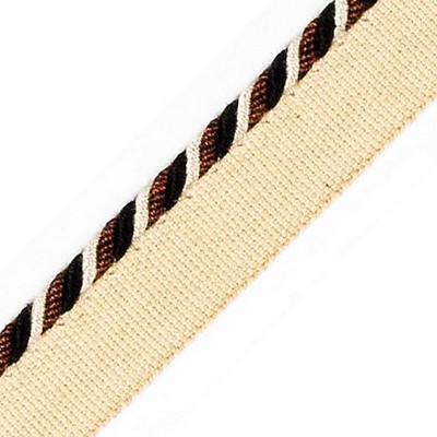 Scalamandre Trim CORD WITH TAPE ROUILLE ET CREME