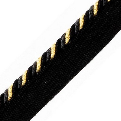 Scalamandre Trim CORD WITH TAPE NOIR ET OR