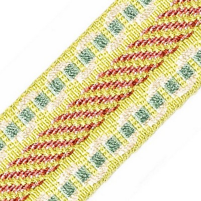 Scalamandre Trim SAFARI GALON TEAL/ROSE