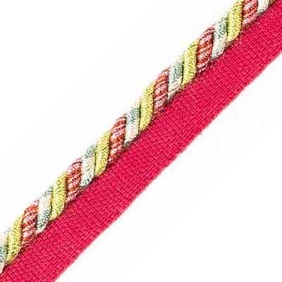 Scalamandre Trim SAFARI CORD WITH TAPE C TEAL/ROSE