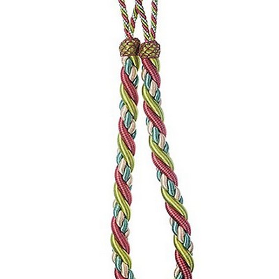 SAFARI ROPE TIEBACK TEAL/ROSE Scalamandre Trim SAFARI ROPE TIEBACK TEAL/ROSE