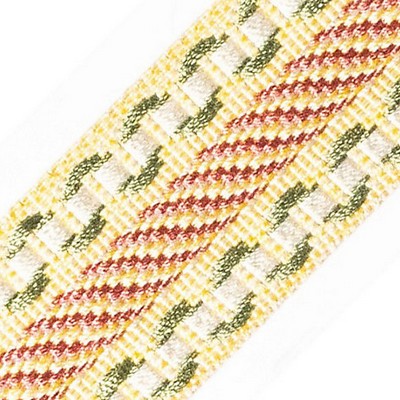 Scalamandre Trim SAFARI GALON ROSE/GOLD/GREEN