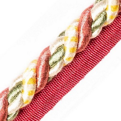 Scalamandre Trim SAFARI CORD WITH TAPE A ROSE/GOLD/GREEN