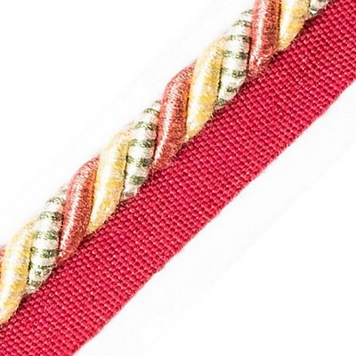 Scalamandre Trim SAFARI CORD WITH TAPE B ROSE/GOLD/GREEN
