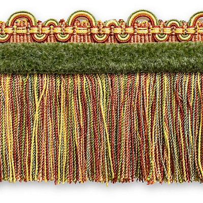 Scalamandre Trim SAFARI FRINGE WITH CHENILLE SAGE/ROSE