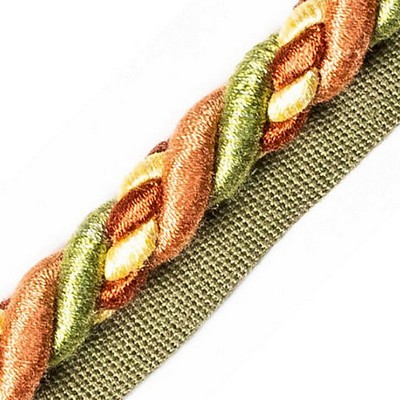 Scalamandre Trim SAFARI CORD WITH TAPE A SAGE/ROSE