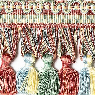 Scalamandre Trim SAFARI TASSEL FRINGE ROSE/BLUE