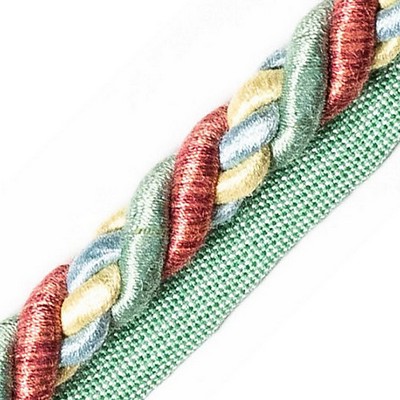 Scalamandre Trim SAFARI CORD WITH TAPE A ROSE/BLUE