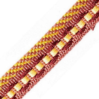 Scalamandre Trim SAFARI PIPING WITH TAPE CLARET/ROSE