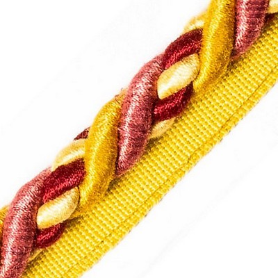 Scalamandre Trim SAFARI CORD WITH TAPE A CLARET/ROSE