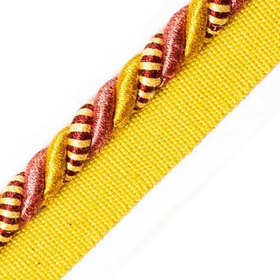 Scalamandre Trim SAFARI CORD WITH TAPE B CLARET/ROSE