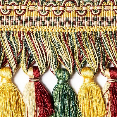Scalamandre Trim SAFARI TASSEL FRINGE HUNTER/BORDEAUX