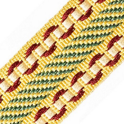 Scalamandre Trim SAFARI GALON HUNTER/BORDEAUX