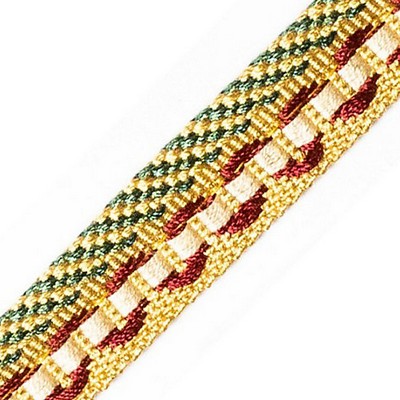 Scalamandre Trim SAFARI PIPING WITH TAPE HUNTER/BORDEAUX