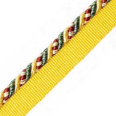 Scalamandre Trim SAFARI CORD WITH TAPE C HUNTER/BORDEAUX