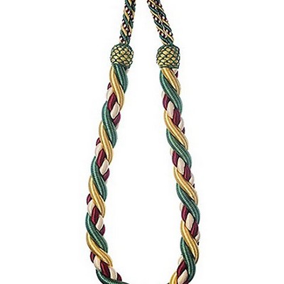 Scalamandre Trim SAFARI ROPE TIEBACK HUNTER/BORDEAUX