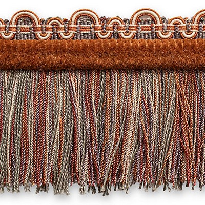Scalamandre Trim SAFARI FRINGE WITH CHENILLE SLATE/CLAY
