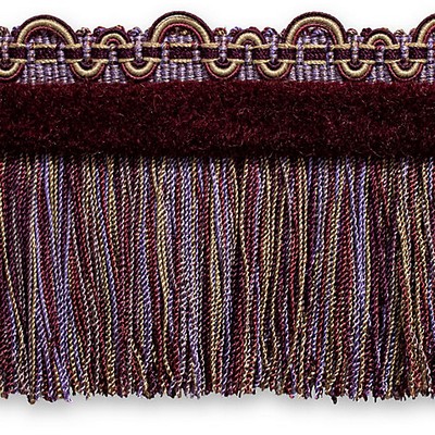 Scalamandre Trim SAFARI FRINGE WITH CHENILLE Amethyst Burgundy Multi