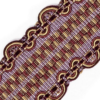Scalamandre Trim SAFARI BRAID Amethyst Burgundy Multi