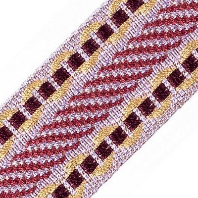Scalamandre Trim SAFARI GALON Amethyst Burgundy Multi