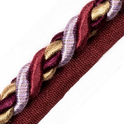 Scalamandre Trim SAFARI CORD WITH TAPE A Amethyst Burgundy Multi