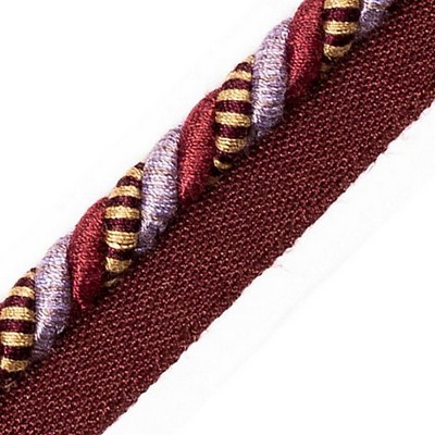 Scalamandre Trim SAFARI CORD WITH TAPE B Amethyst Burgundy Multi