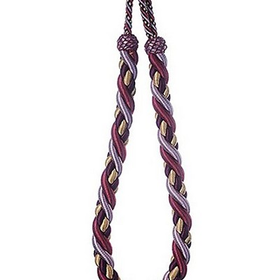Scalamandre Trim SAFARI ROPE TIEBACK Amethyst Burgundy Multi