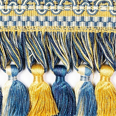 Scalamandre Trim SAFARI TASSEL FRINGE ROYAL BLUE / GOLD